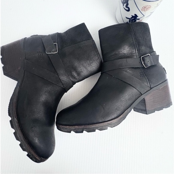 SOREL Cate Black Heeled Women’s Boots Size 9 - Picture 7 of 11